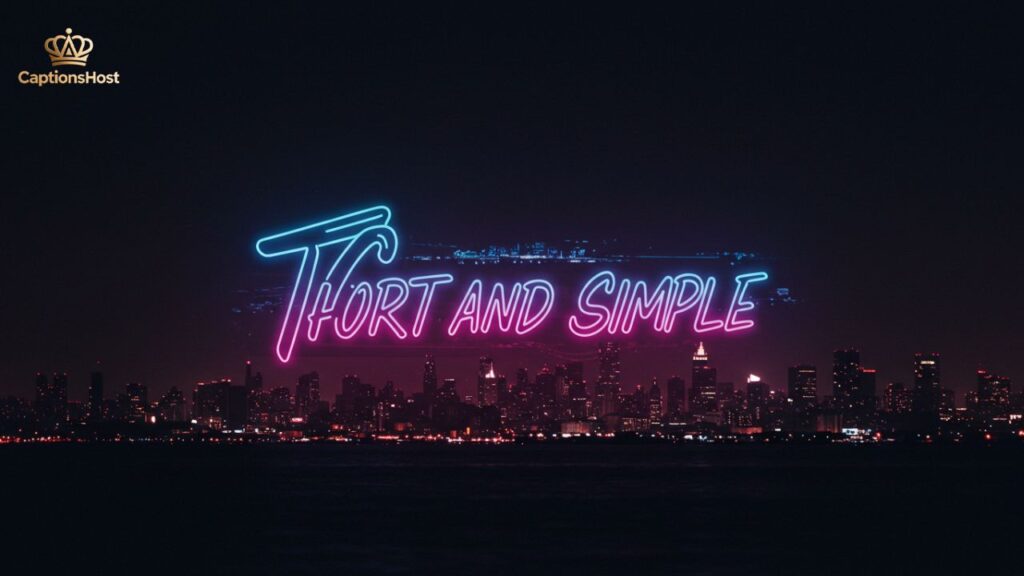 TG Caption: Short and Simple